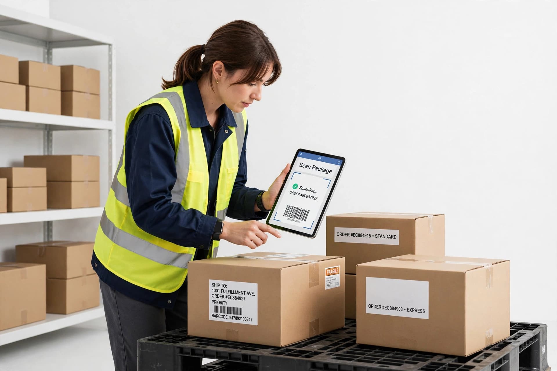 Warehouse tablet scan